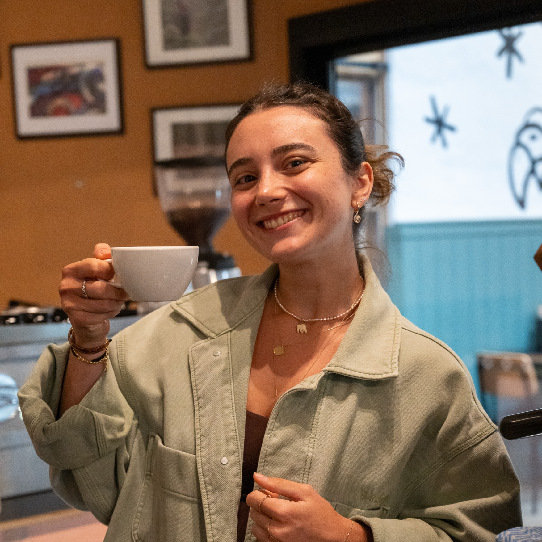 Student mastering coffee making and latte art at Black Market Training Sydney