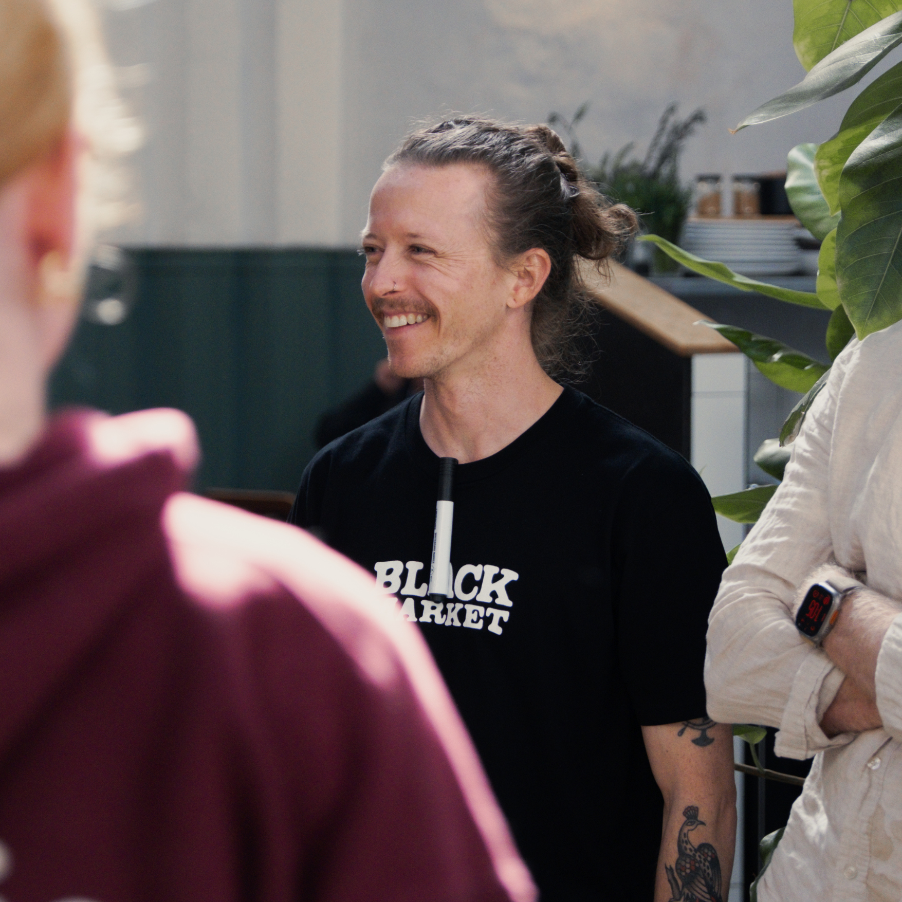 barista course trainer teaching espresso techniques on commercial coffee machine at Black Market Training Sydney