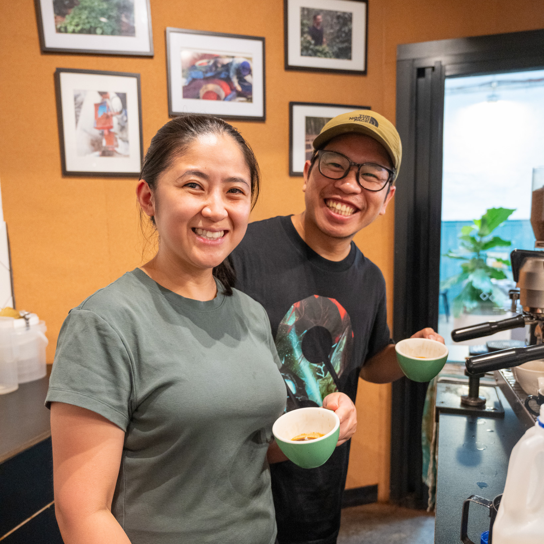 private barista training session showing milk texturing and latte art techniques in Marrickville